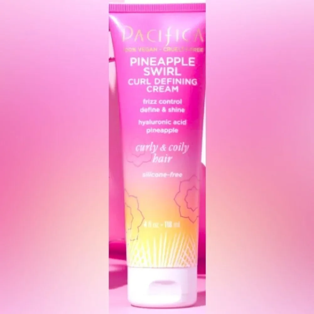 🛍️PAcifica 100% VEGAN. Cruelty- free Pineapple 🍍 Swirl Curl Defining Cream 💥